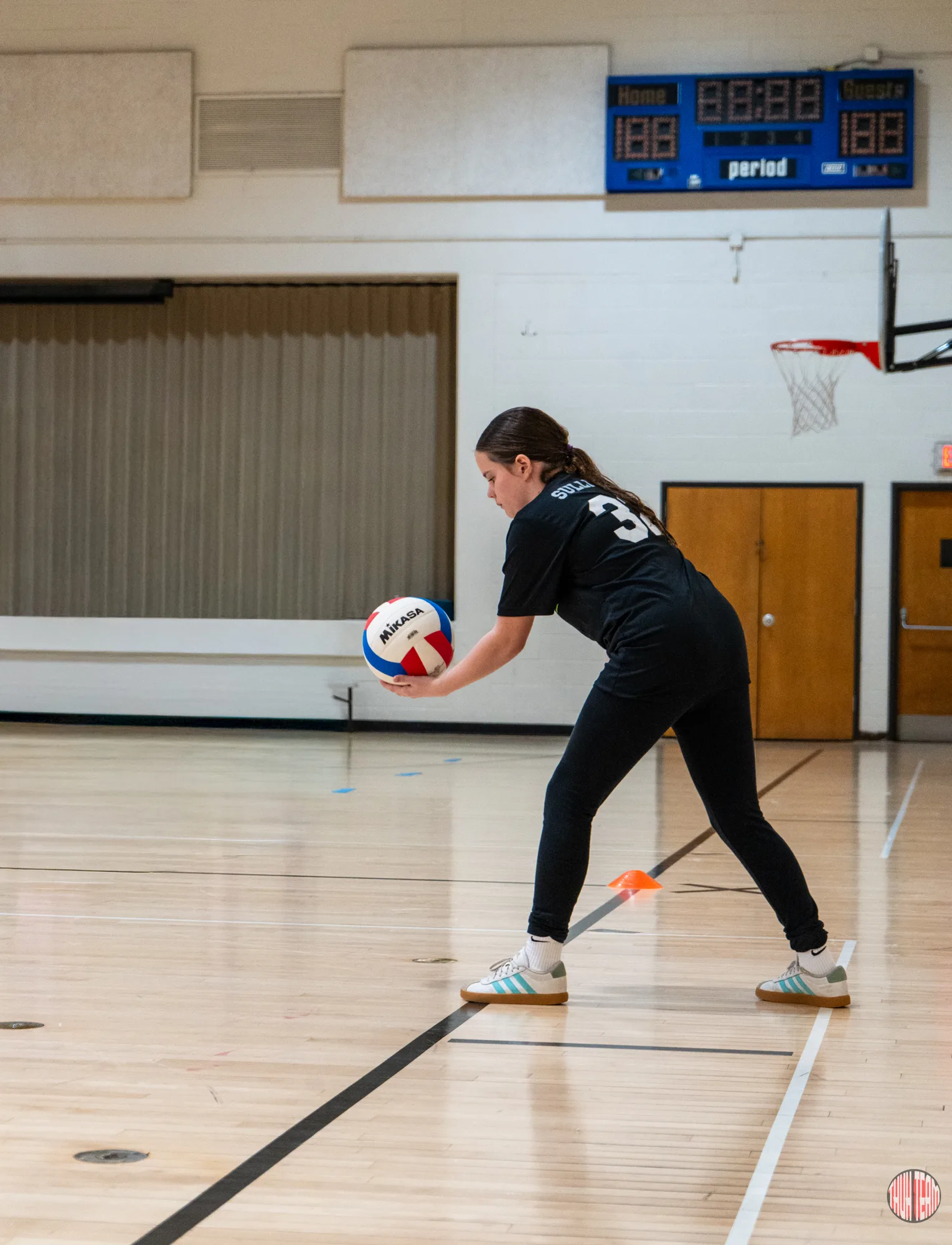 Volleyball players geared up at Teamwork Sports